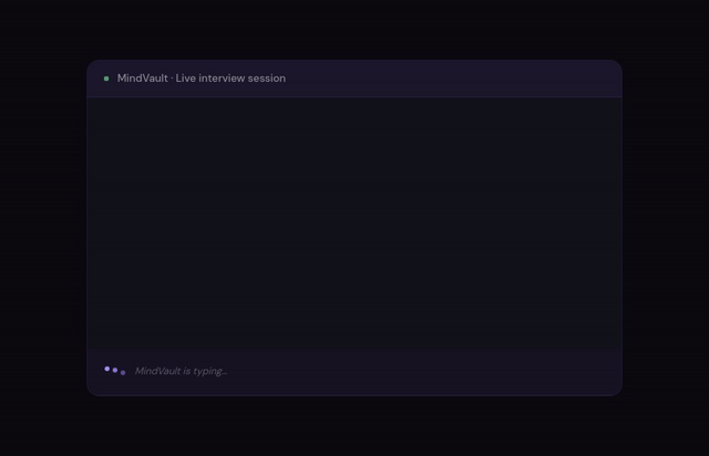 MindVault interview demo